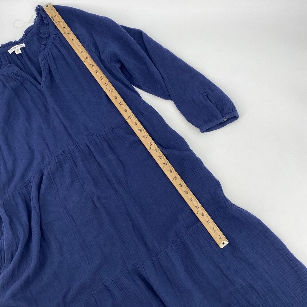 Beachlunchlounge Size XXL Cotton Gauze Tiered Midi Dress Resort Vacation Coastal - Picture 4 of 14